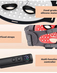 Red Light Therapy for Face, 7 Modes Portable Led Face Mask Light Therapy with Remote, Red Light Mask with Timing Function, Led Light Therapy at Home 180 LED Beads , Black