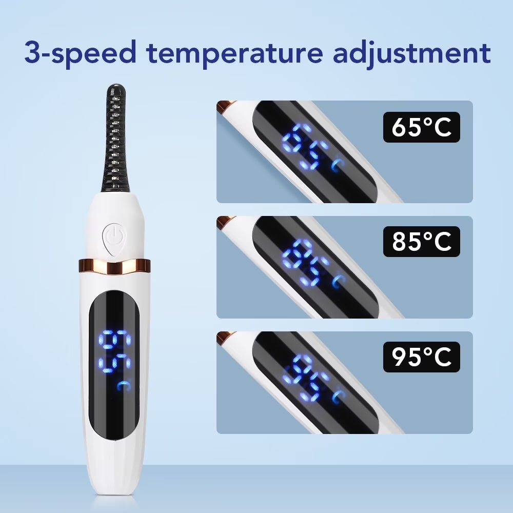 Evara Beauty Heated Eyelash Curler – Fast 10‑Second Lift, 3 Heat Modes, 24‑Hour Curl Hold