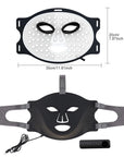 Red Light Therapy for Face, 7 Modes Portable Led Face Mask Light Therapy with Remote, Red Light Mask with Timing Function, Led Light Therapy at Home 180 LED Beads , Black