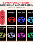 Red Light Therapy for Face, 7 Modes Portable Led Face Mask Light Therapy with Remote, Red Light Mask with Timing Function, Led Light Therapy at Home 180 LED Beads , Black